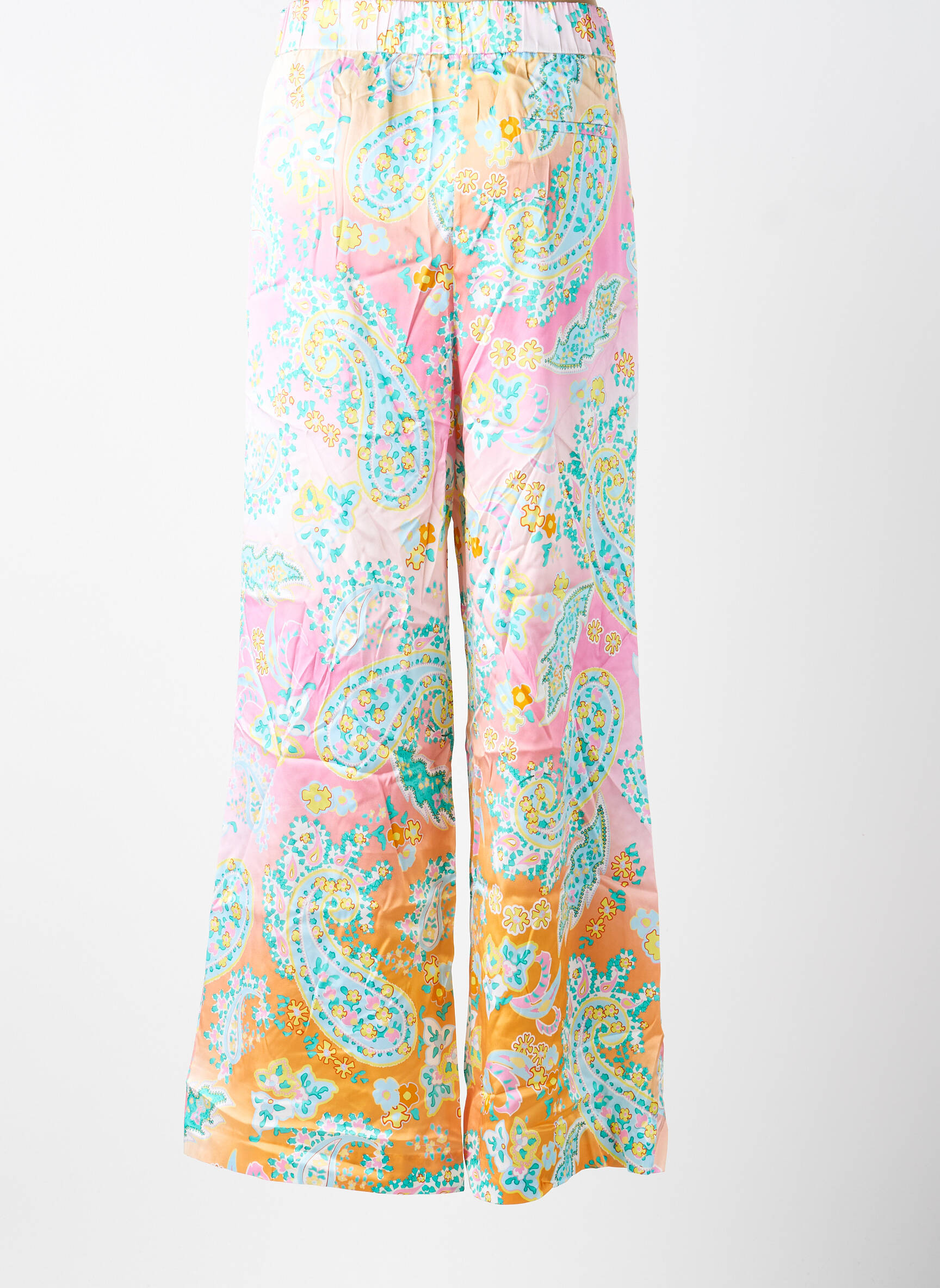 Pantalon large coupe fluide taille normale vert HERZEN'S ANGELEGENHEIT femme