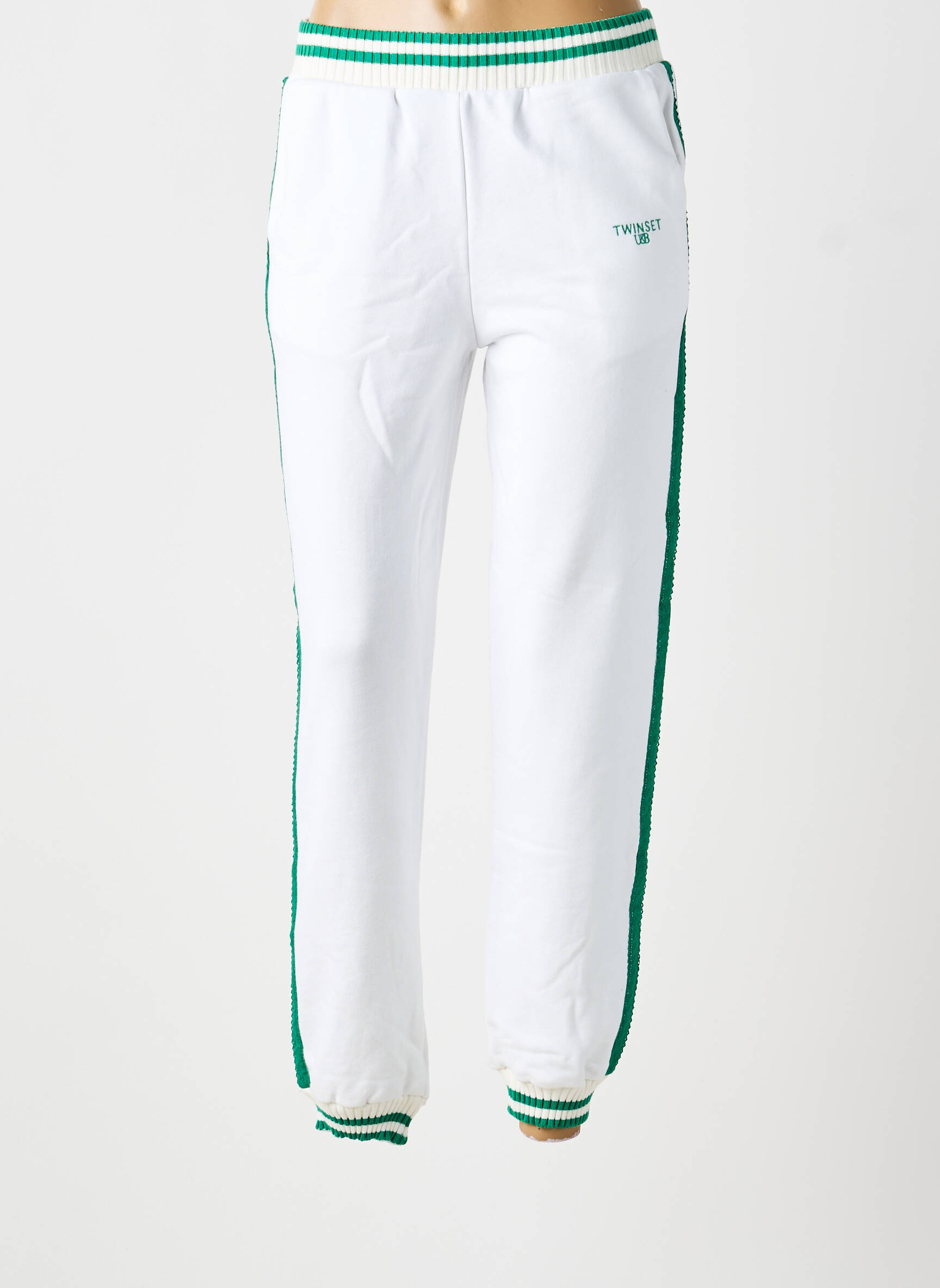 Jogging stretch taille normale blanc TWINSET femme