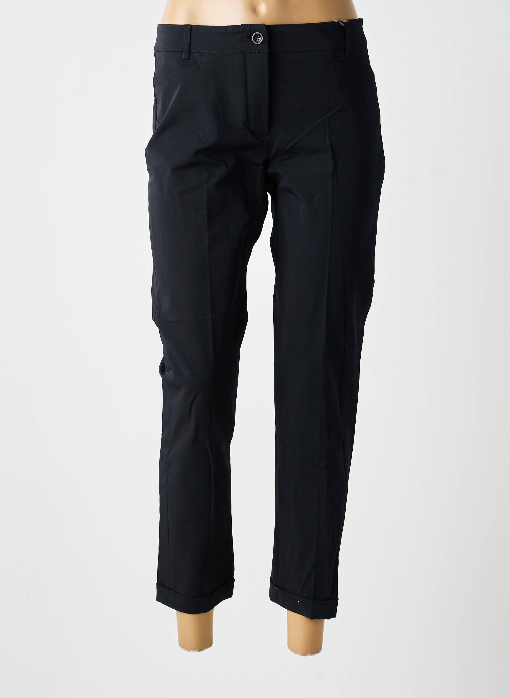 Pantalon 7/8 taille élastique taille normale noir RAFFAELLO ROSSI femme