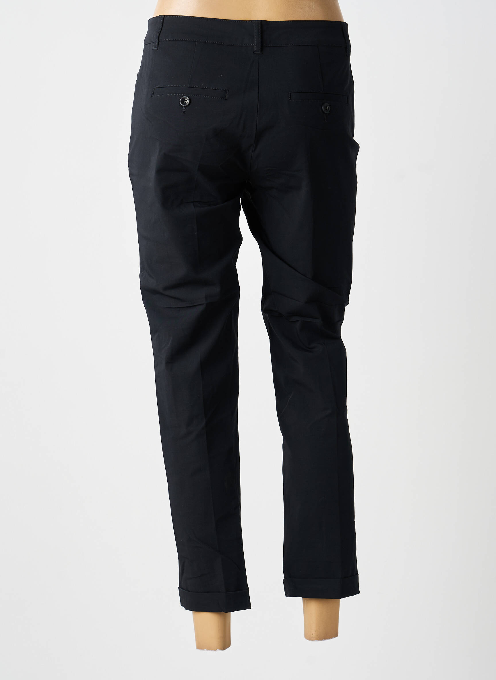 Pantalon 7/8 taille élastique taille normale noir RAFFAELLO ROSSI femme