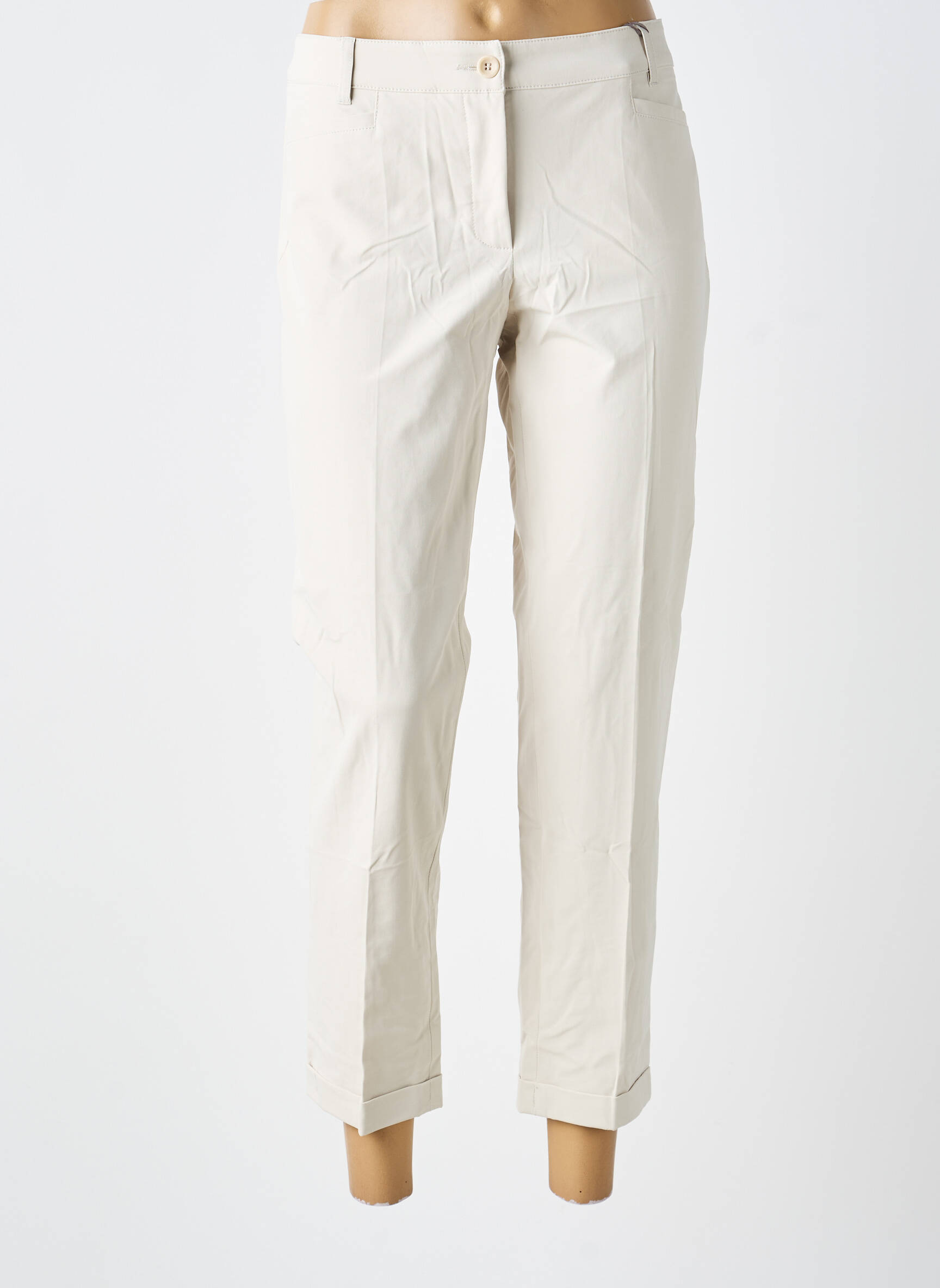 Pantalon 7/8 taille élastique taille normale beige RAFFAELLO ROSSI femme