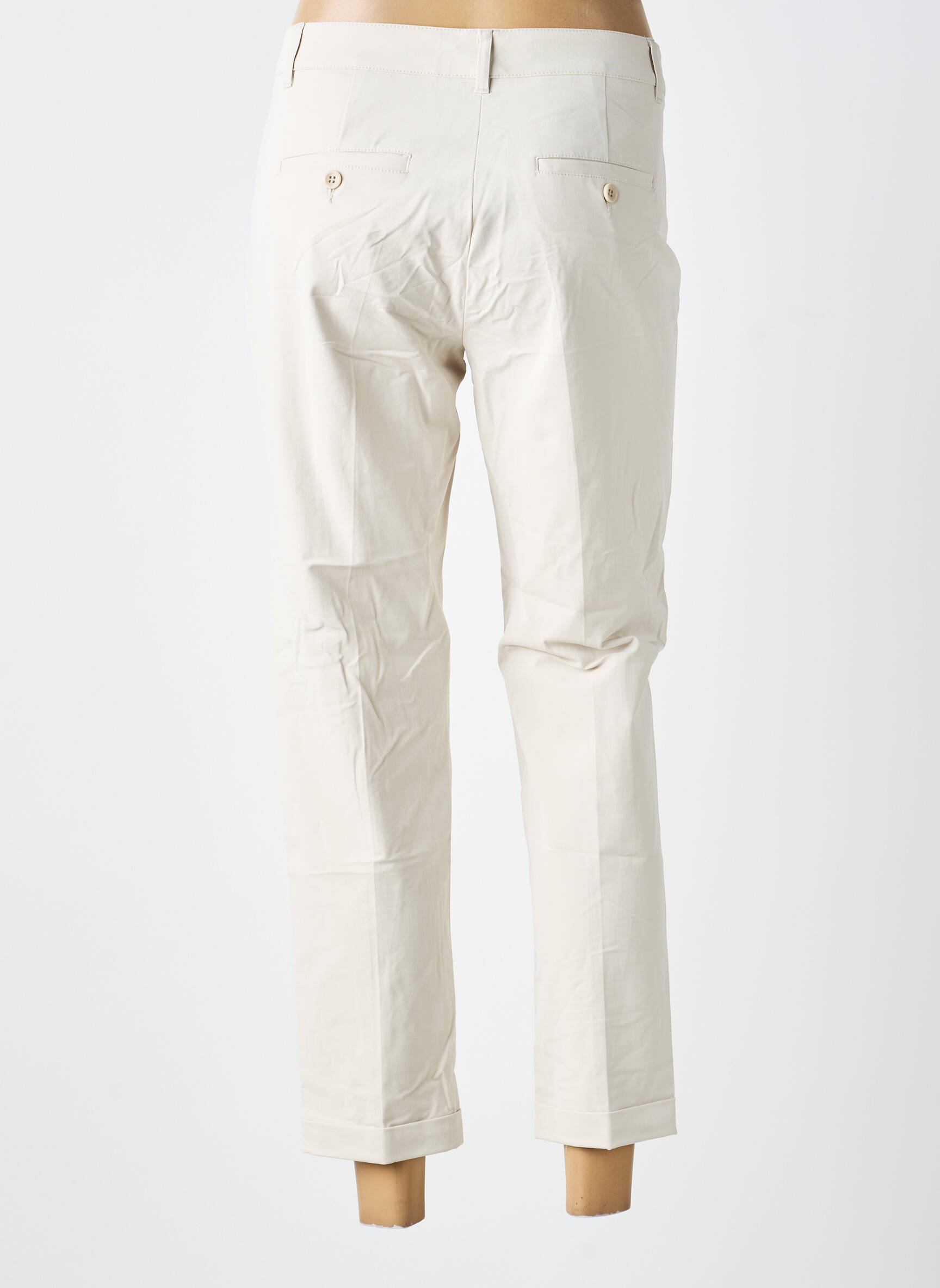 Pantalon 7/8 taille élastique taille normale beige RAFFAELLO ROSSI femme