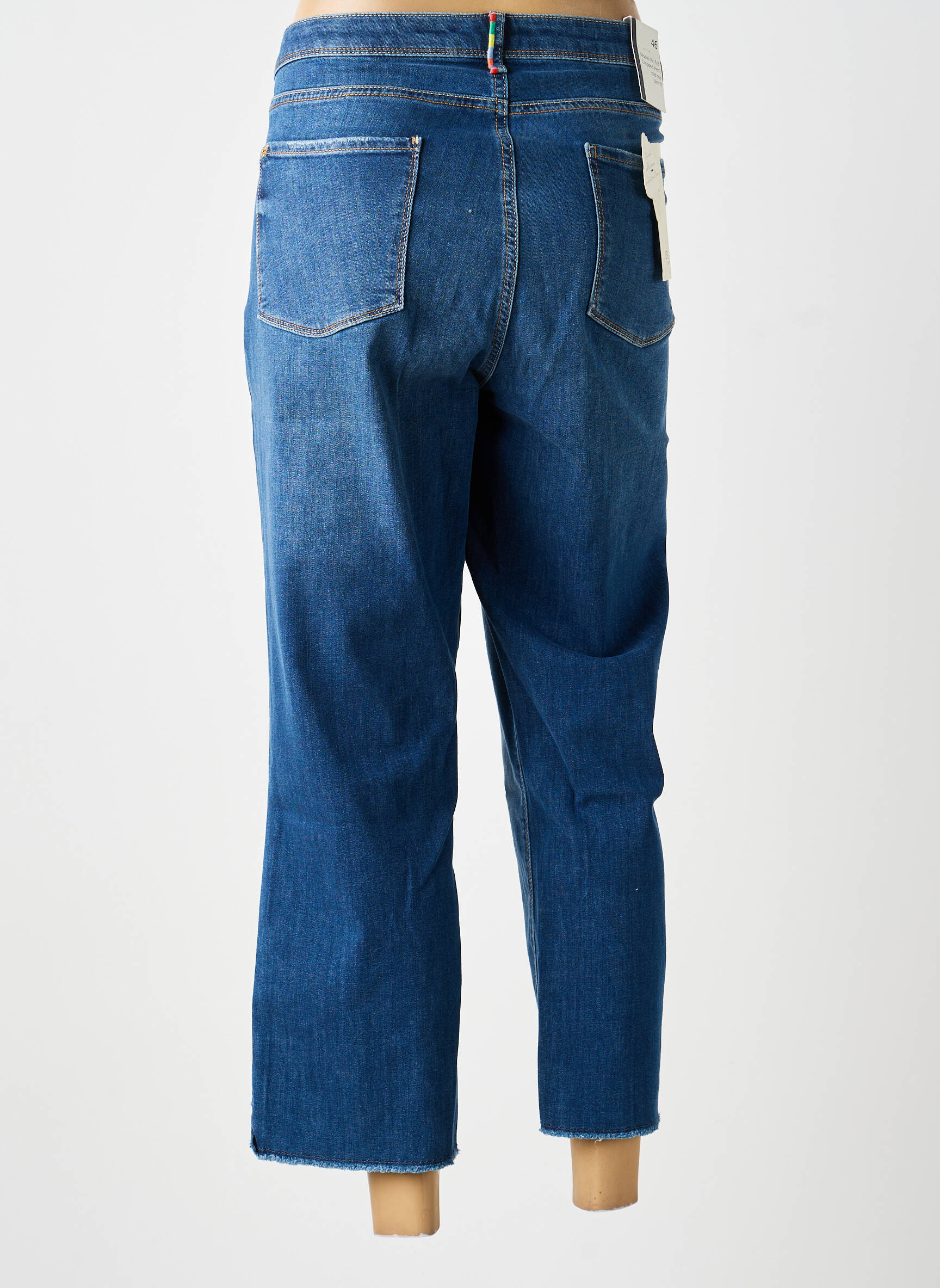 Jeans coupe droite stretch taille normale bleu RAFFAELLO ROSSI femme