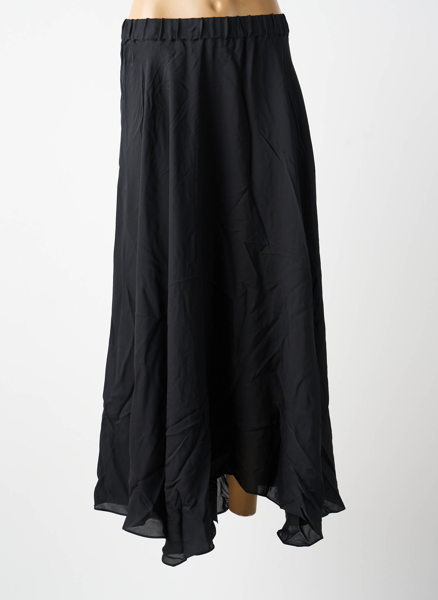 Jupe longue coupe évasée noir MARYAN MEHLHORN femme