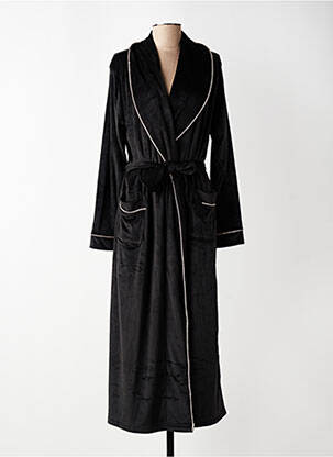 Robe de chambre poches noir LORMAR femme