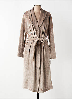 Robe de chambre manches longues marron ARUELLE femme
