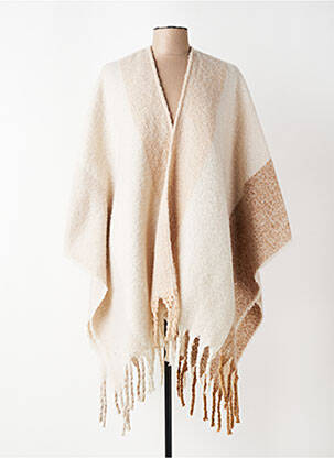 Poncho col v beige TWINSET femme