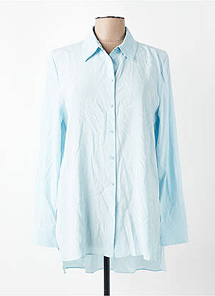 Chemisier coupe droite manches longues bleu HERZEN'S ANGELEGENHEIT femme
