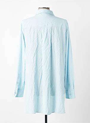 Chemisier coupe droite manches longues bleu HERZEN'S ANGELEGENHEIT femme