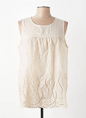 Top sans manche sans manche beige VERDIANI femme