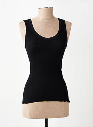 Débardeur stretch sans manche noir VITTORIA B femme