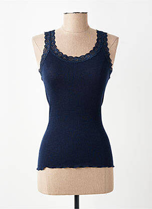 Débardeur stretch sans manche bleu VITTORIA B femme