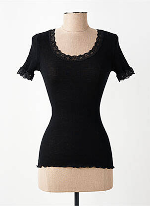 T-shirt stretch manches courtes noir VITTORIA B femme