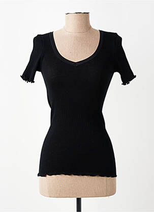 T-shirt stretch manches courtes noir VITTORIA B femme