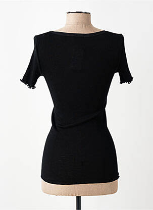 T-shirt stretch manches courtes noir VITTORIA B femme