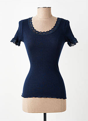 T-shirt stretch manches courtes bleu VITTORIA B femme