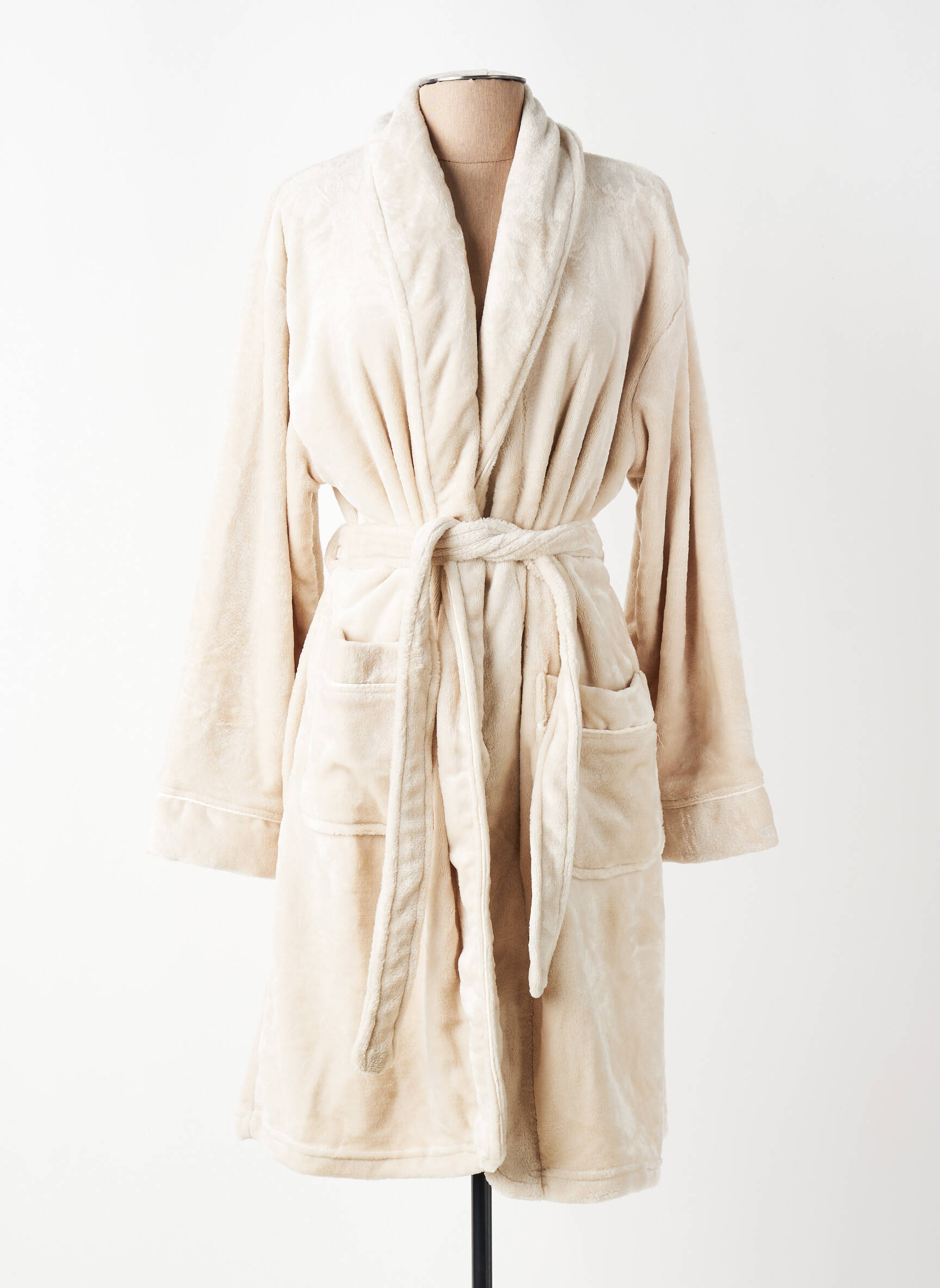 Robe de chambre poches beige ARUELLE femme