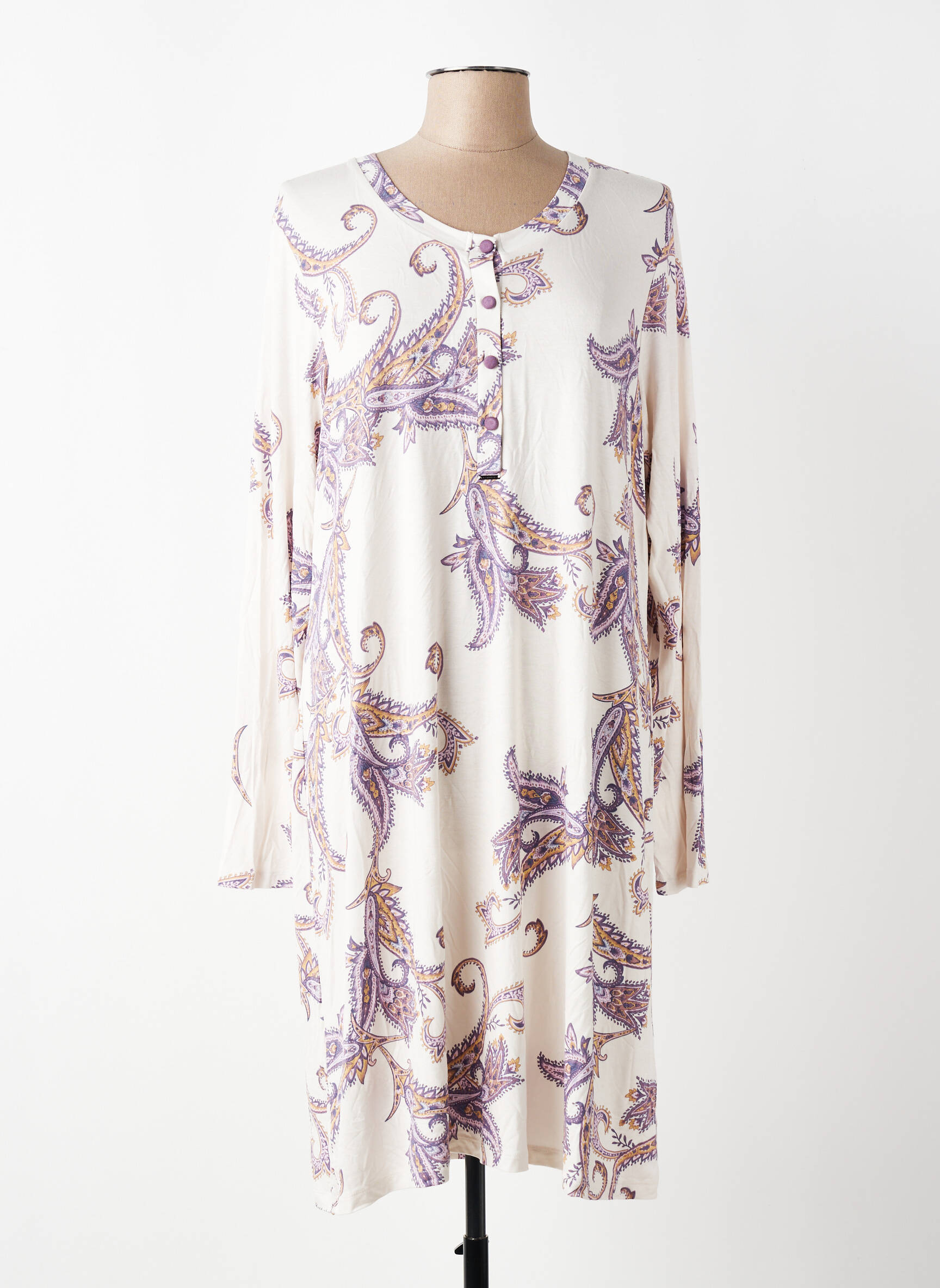 Chemise de nuit stretch blanc LORMAR femme
