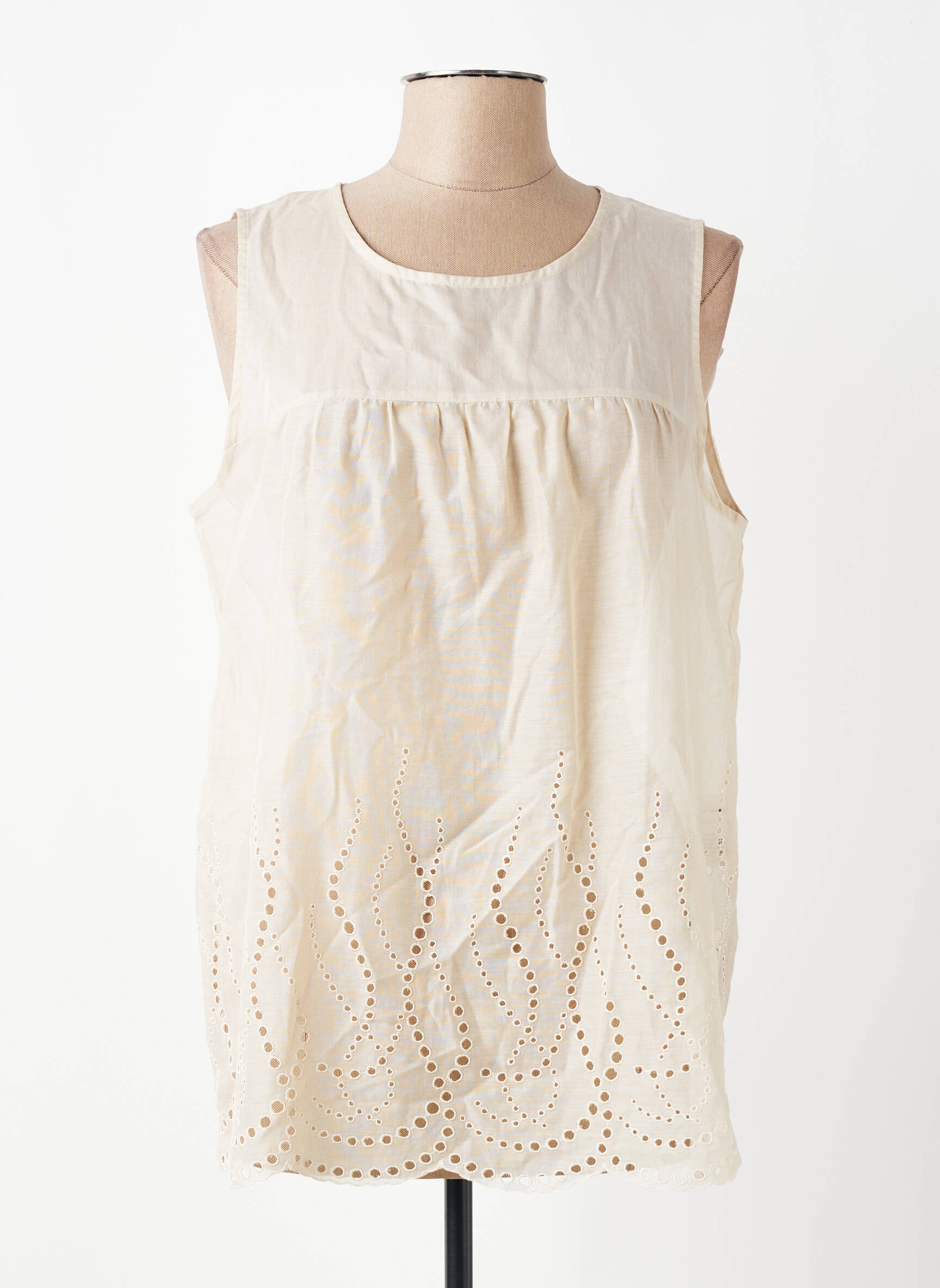 Top sans manche sans manche beige VERDIANI femme