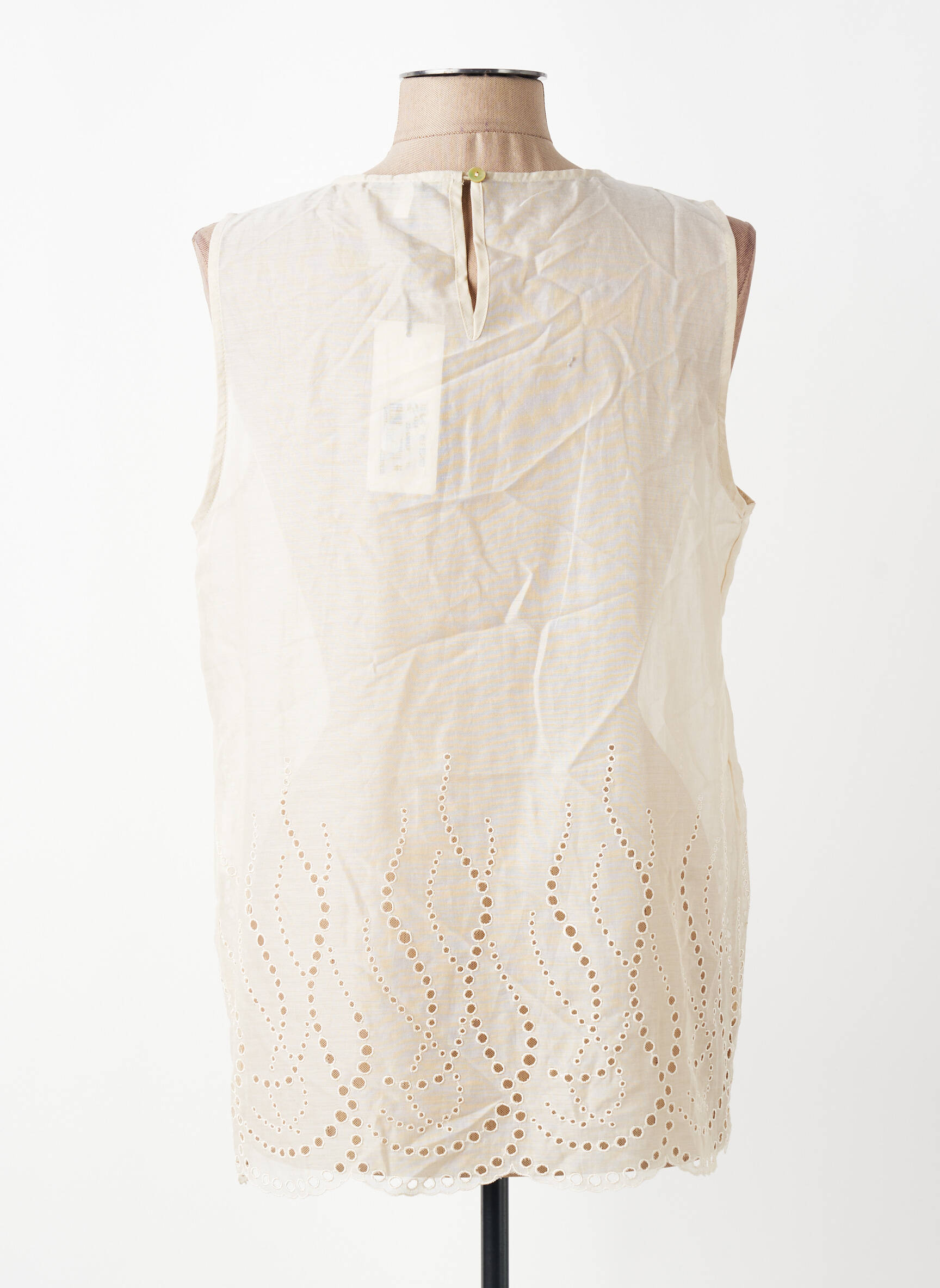 Top sans manche sans manche beige VERDIANI femme