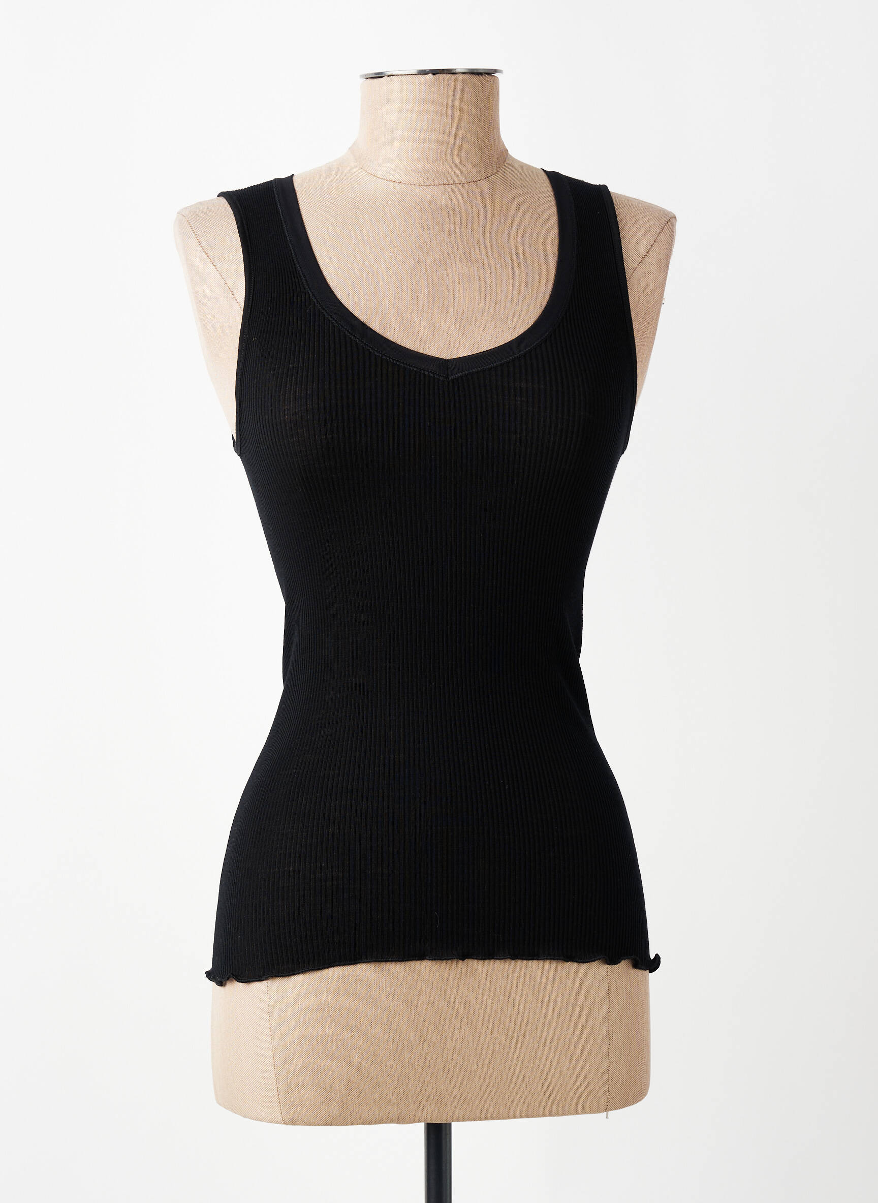 Débardeur stretch sans manche noir VITTORIA B femme