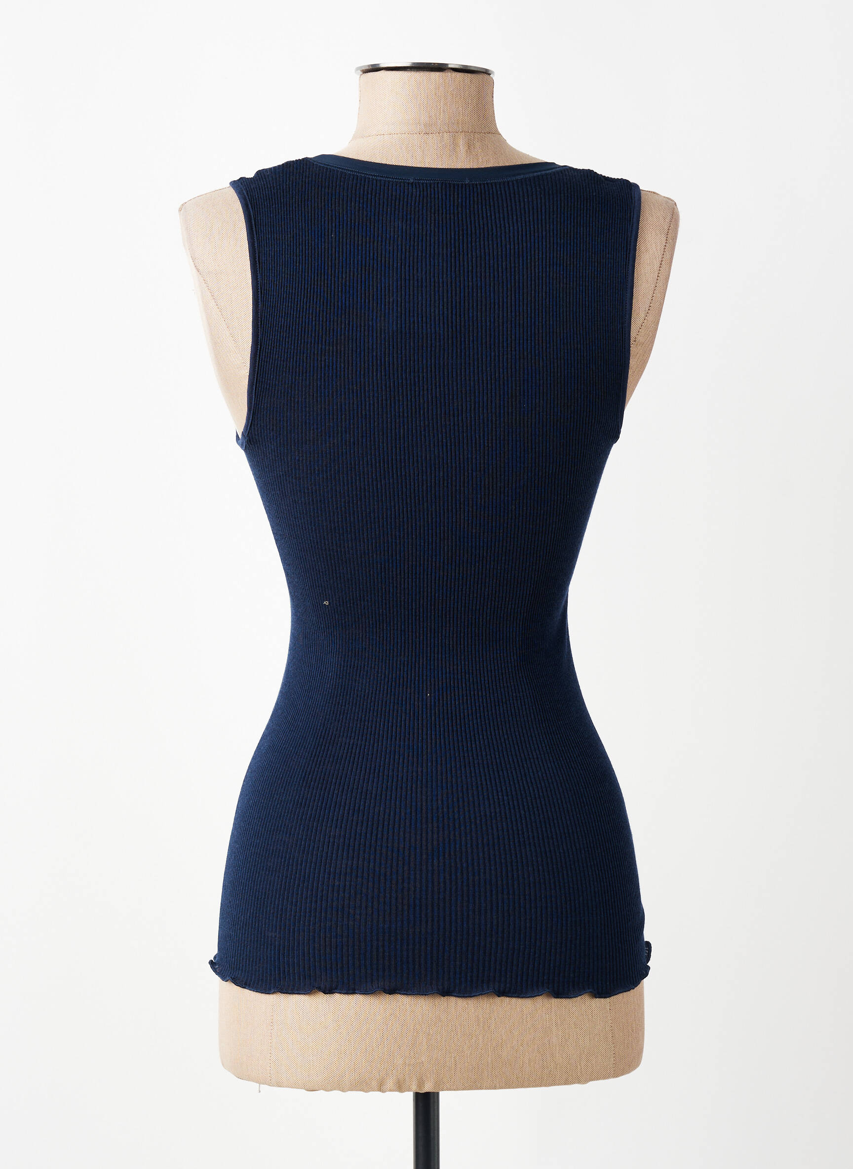 Débardeur stretch sans manche bleu VITTORIA B femme