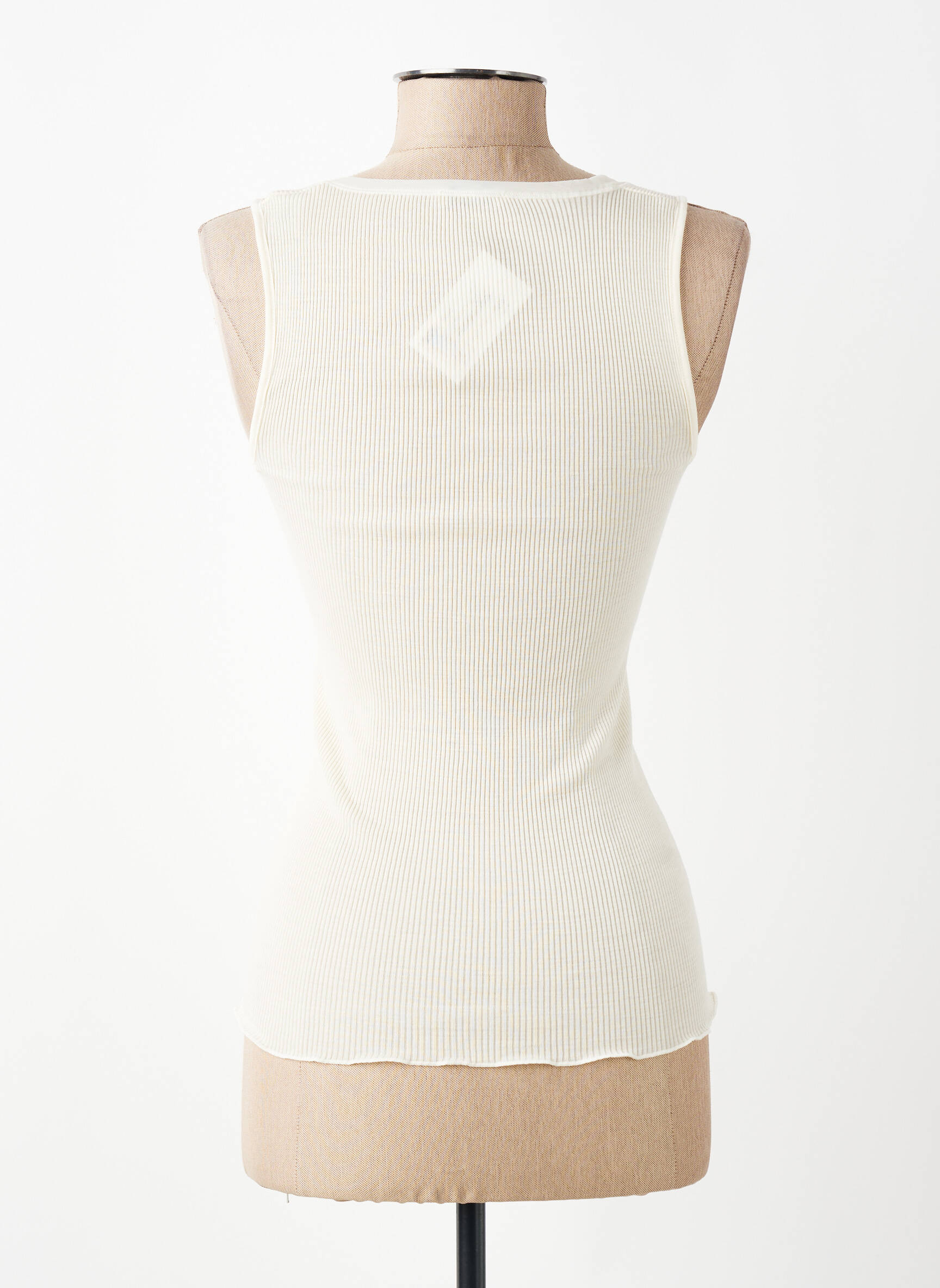 Débardeur stretch sans manche beige VITTORIA B femme