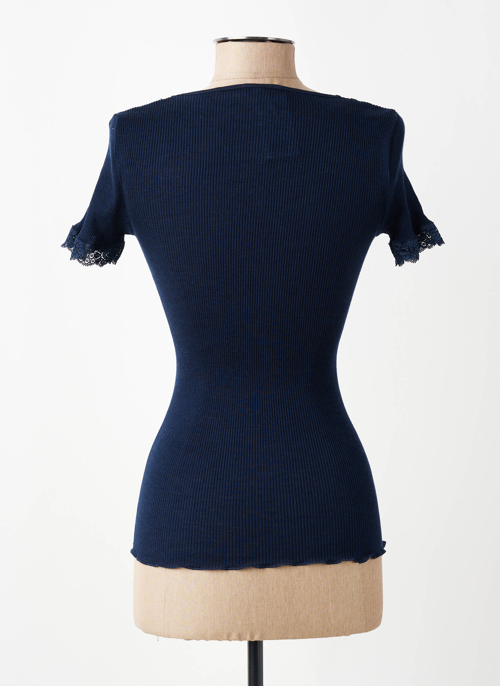 T-shirt stretch manches courtes bleu VITTORIA B femme