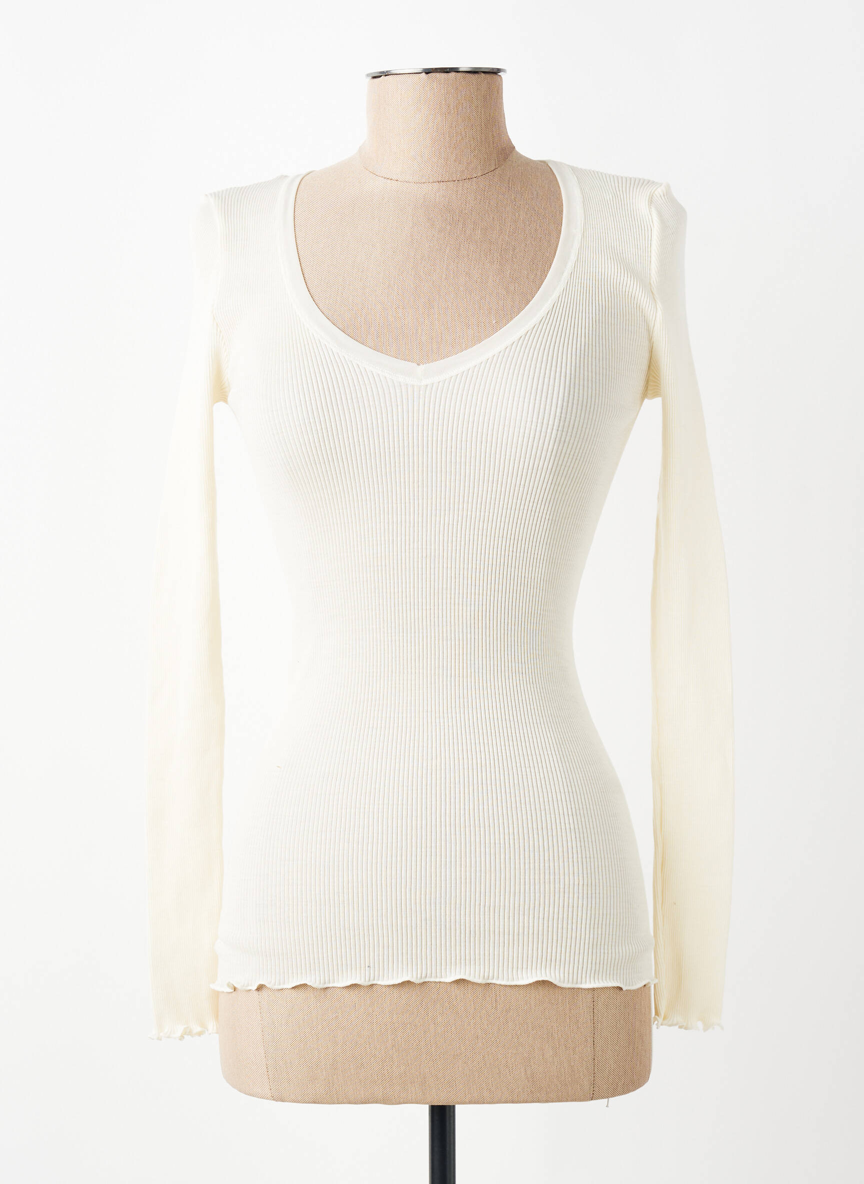 T-shirt manches longues manches longues blanc VITTORIA B femme