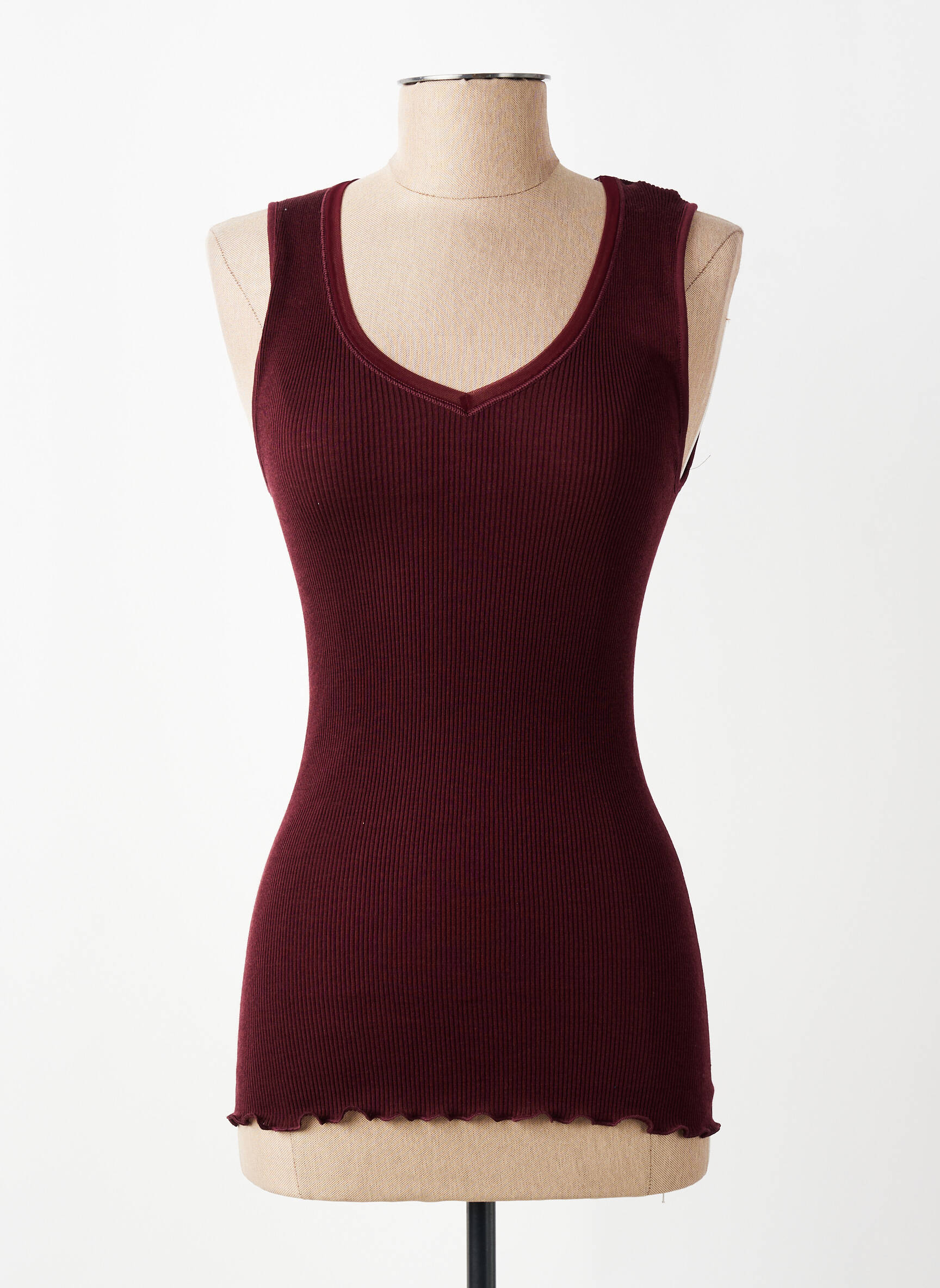 Sous-pull stretch sans manche violet VITTORIA B femme