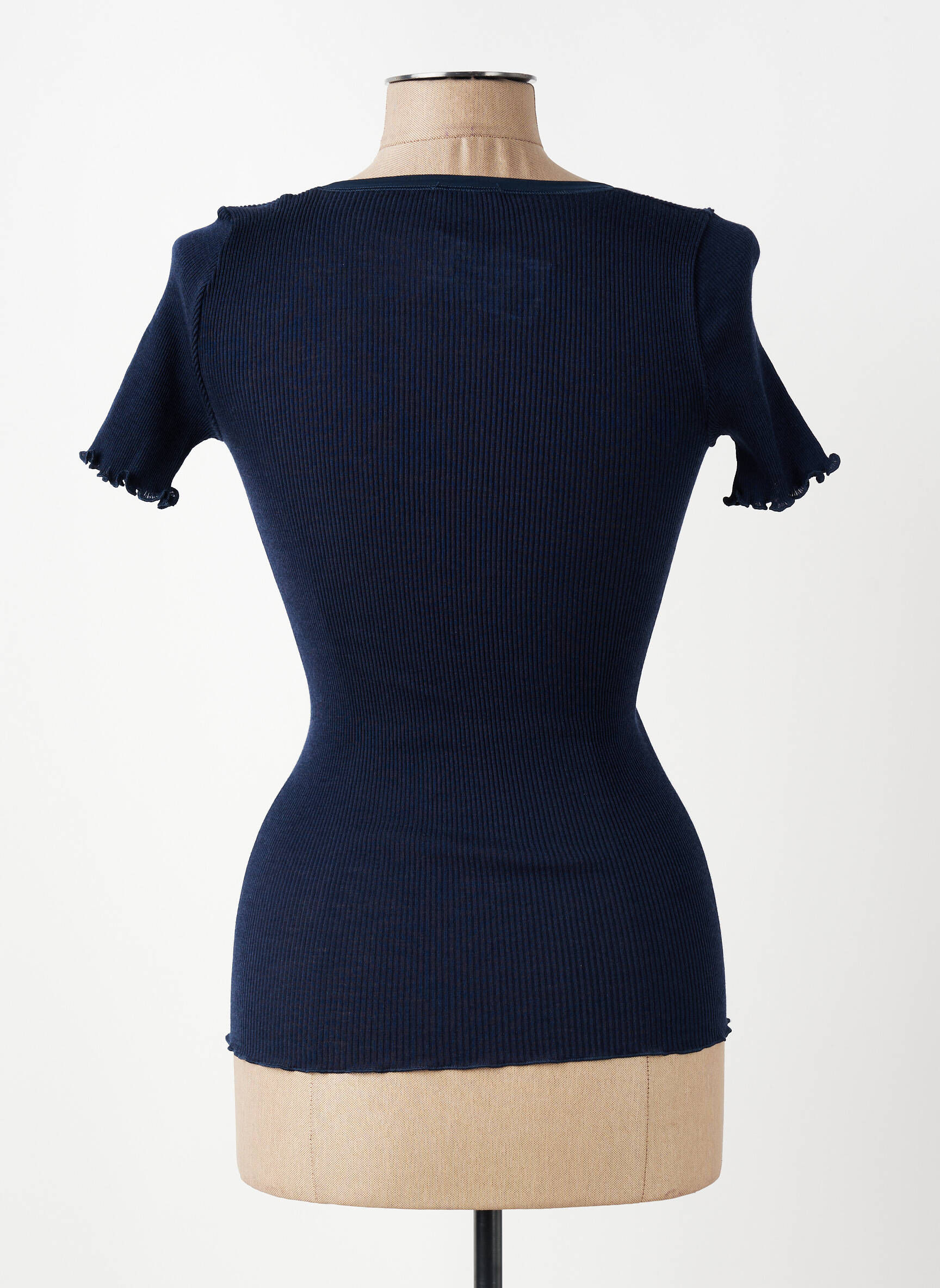 T-shirt stretch manches courtes bleu VITTORIA B femme
