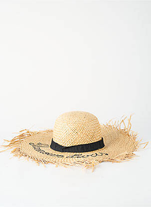 Chapeau forme chapeau paille noir PHO femme