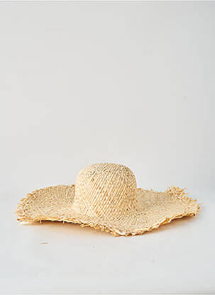 Chapeau forme chapeau paille beige PHO femme