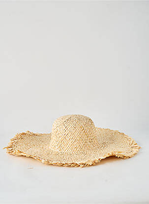 Chapeau forme chapeau paille beige PHO femme