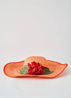 Chapeau forme chapeau paille orange SAVE THE QUEEN femme
