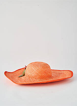 Chapeau forme chapeau paille orange SAVE THE QUEEN femme