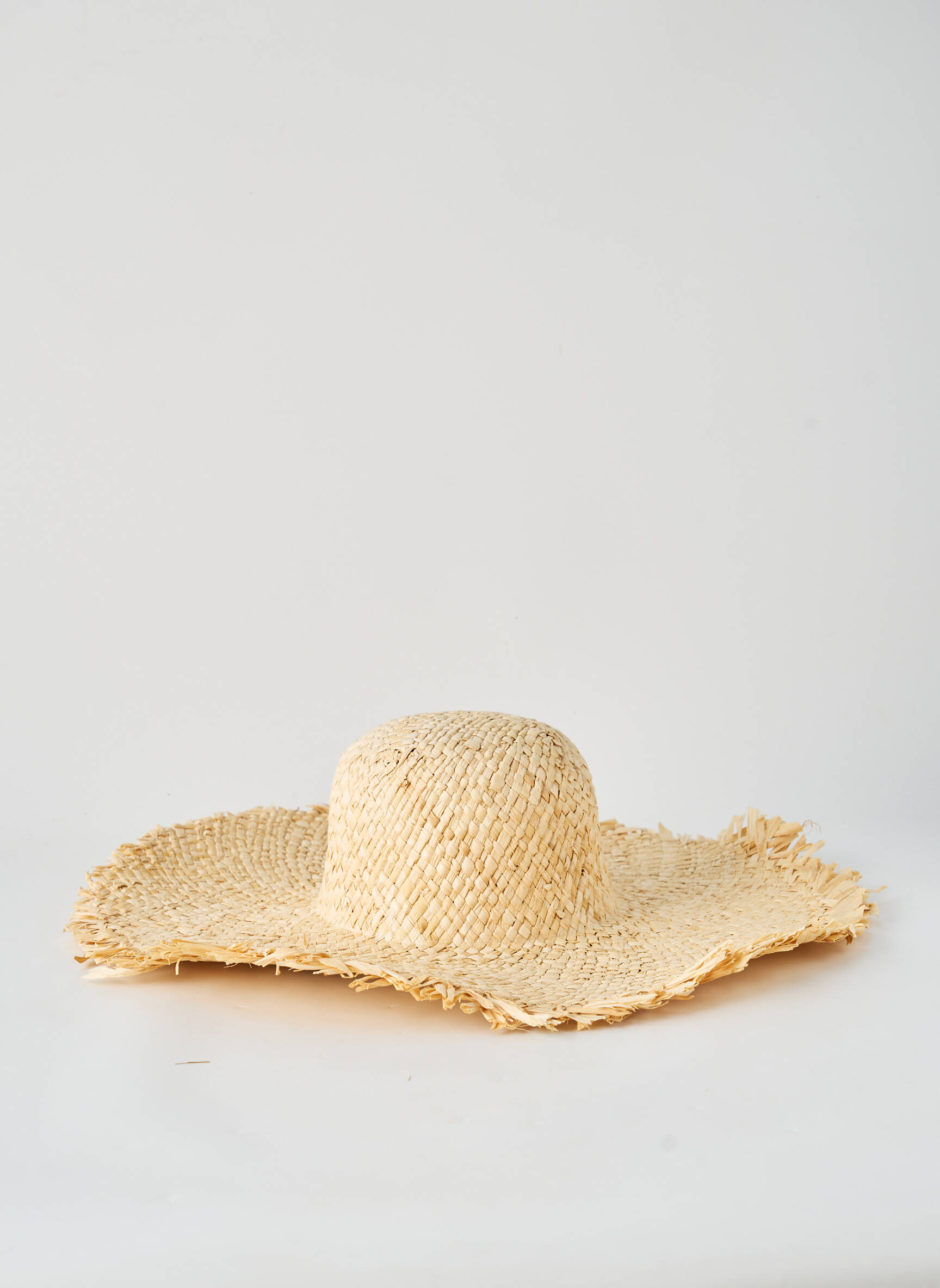 Chapeau forme chapeau paille beige PHO femme