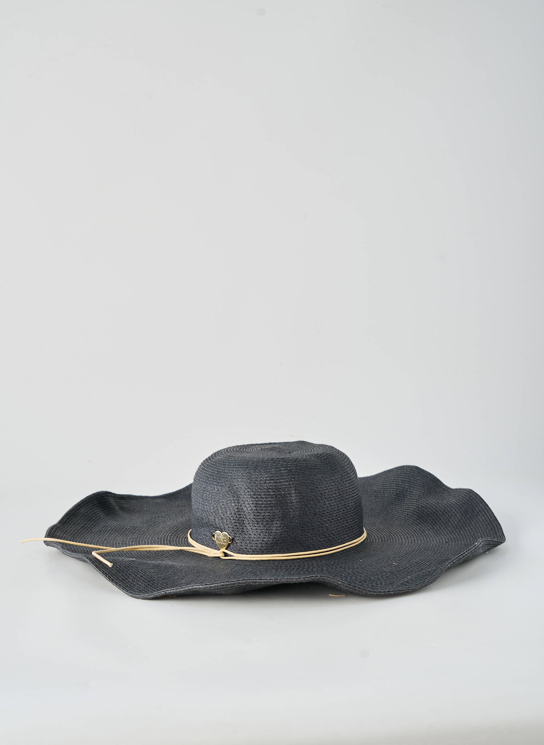 Chapeau forme chapeau paille noir TWINSET femme