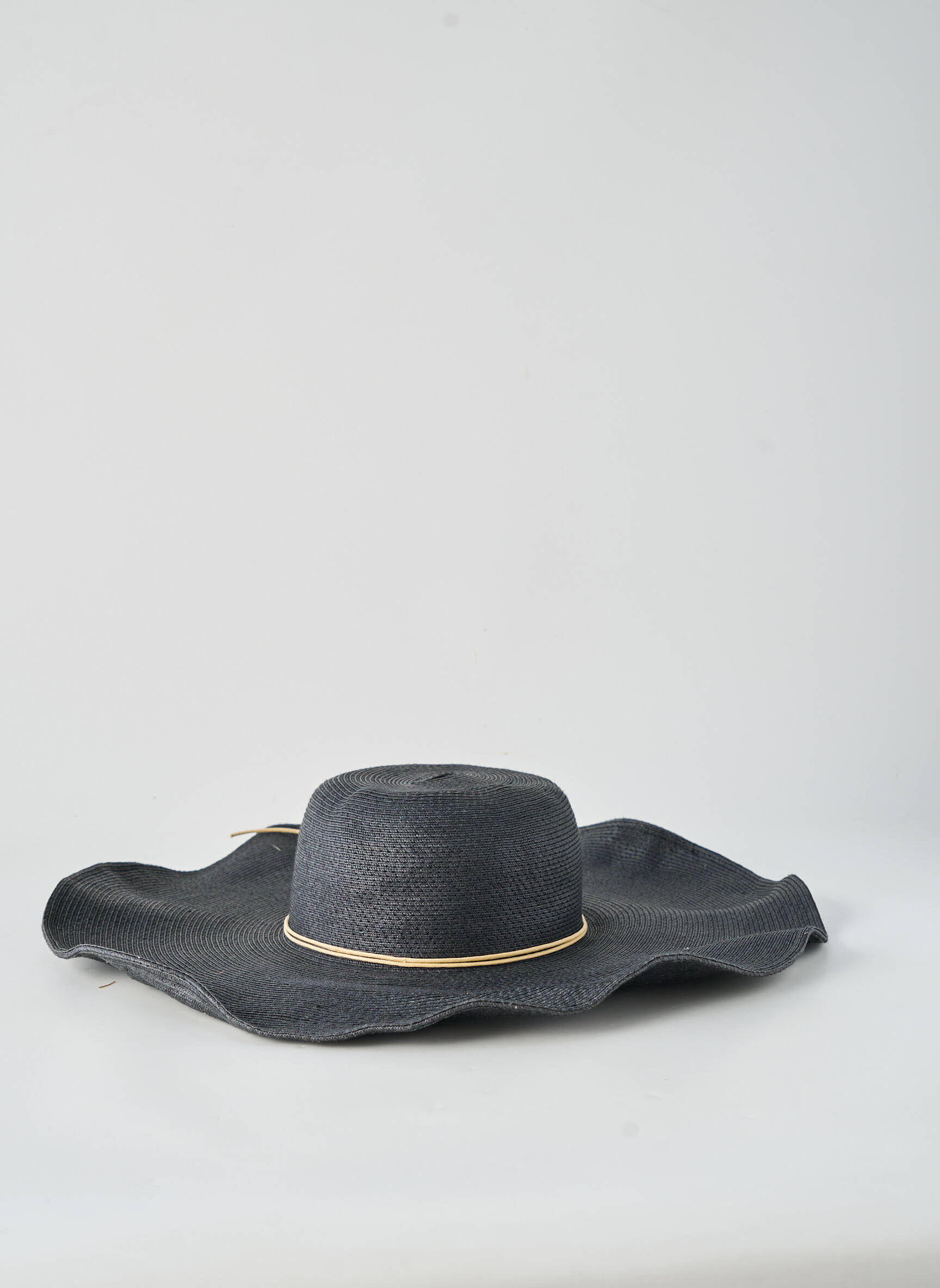 Chapeau forme chapeau paille noir TWINSET femme