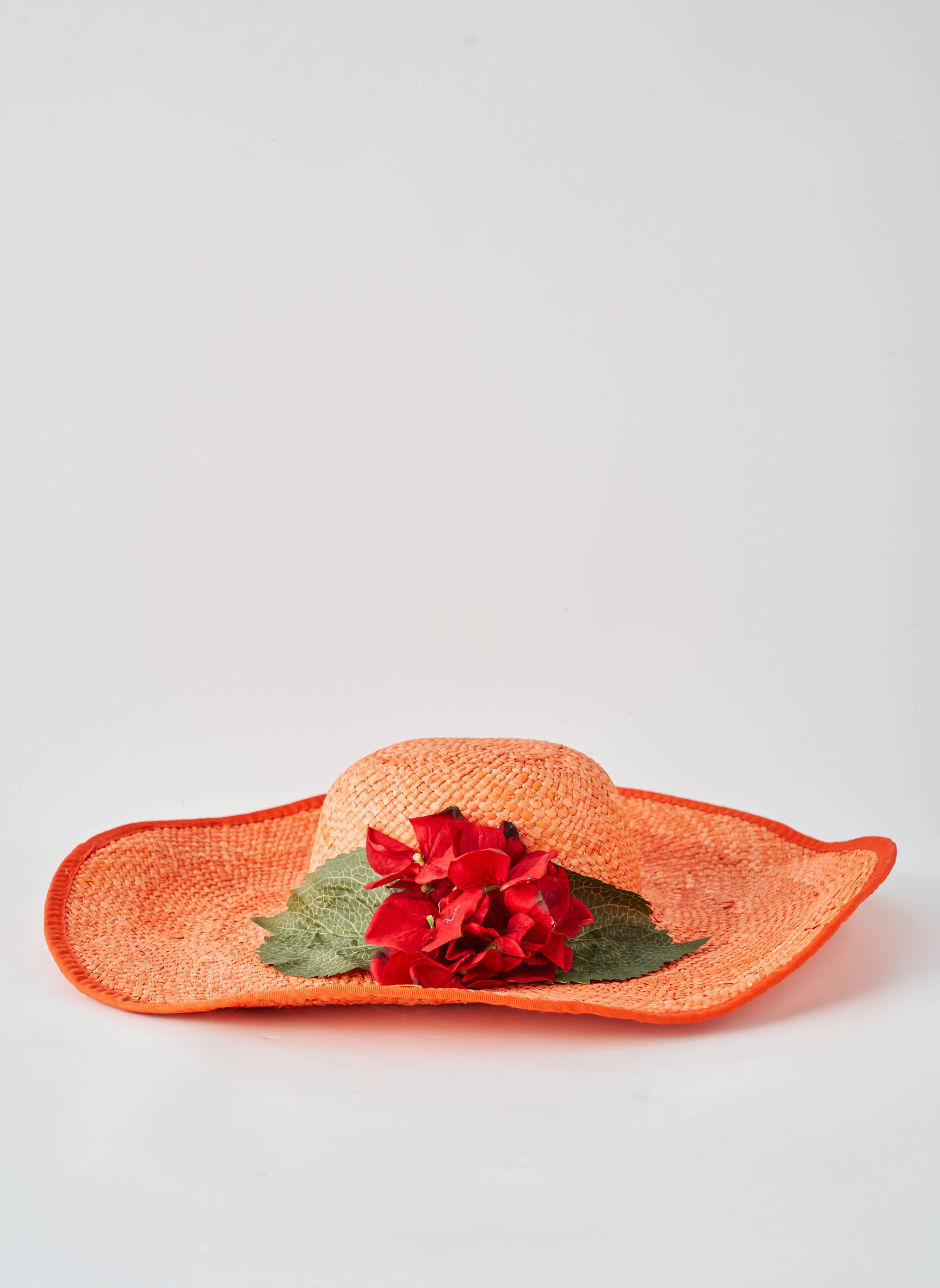 Chapeau forme chapeau paille orange SAVE THE QUEEN femme