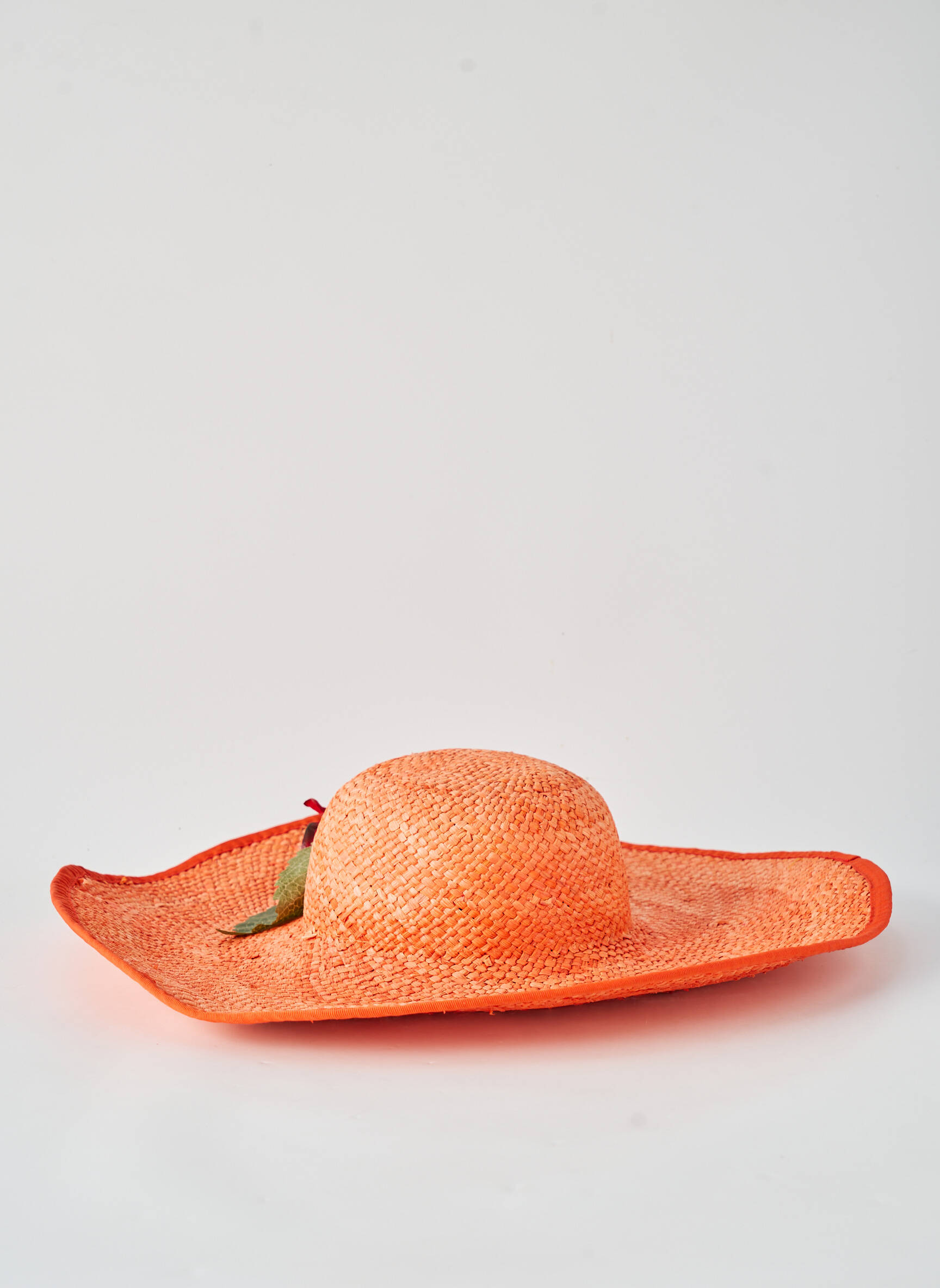 Chapeau forme chapeau paille orange SAVE THE QUEEN femme
