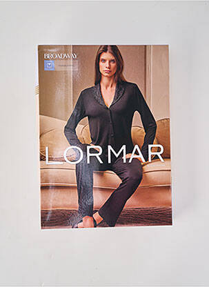 Pyjama tissage jersey noir LORMAR femme