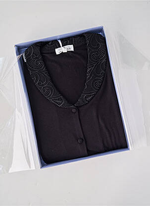 Pyjama tissage jersey noir LORMAR femme