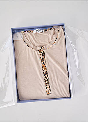 Pyjama tissage jersey beige LORMAR femme
