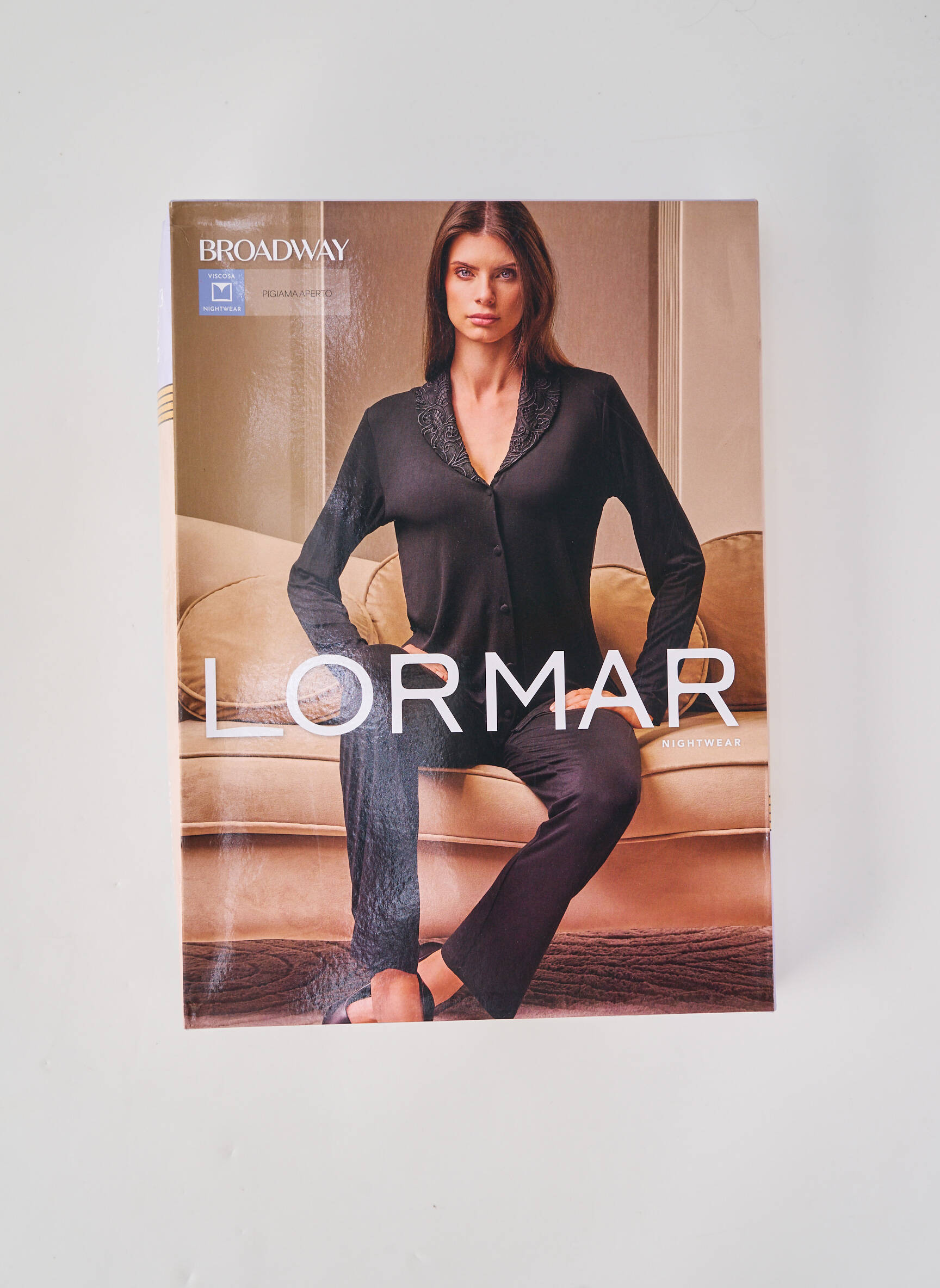 Pyjama tissage jersey noir LORMAR femme