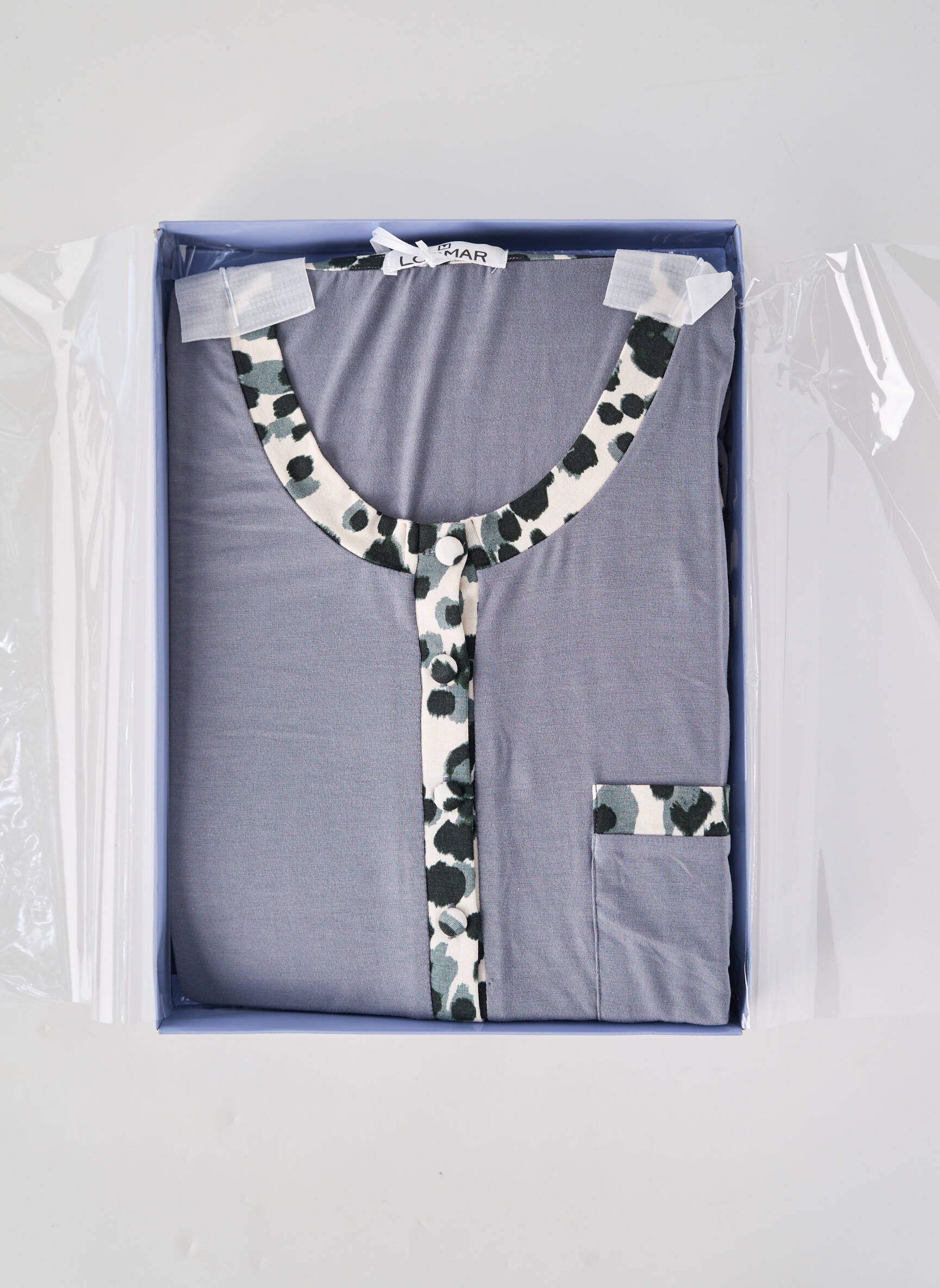 Pyjama tissage jersey gris LORMAR femme