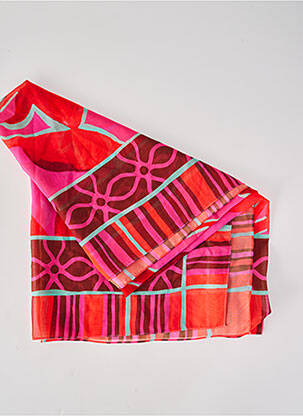 Foulard imprimé fantaisie rouge LIDEA femme