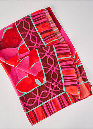 Foulard imprimé fantaisie rouge LIDEA femme