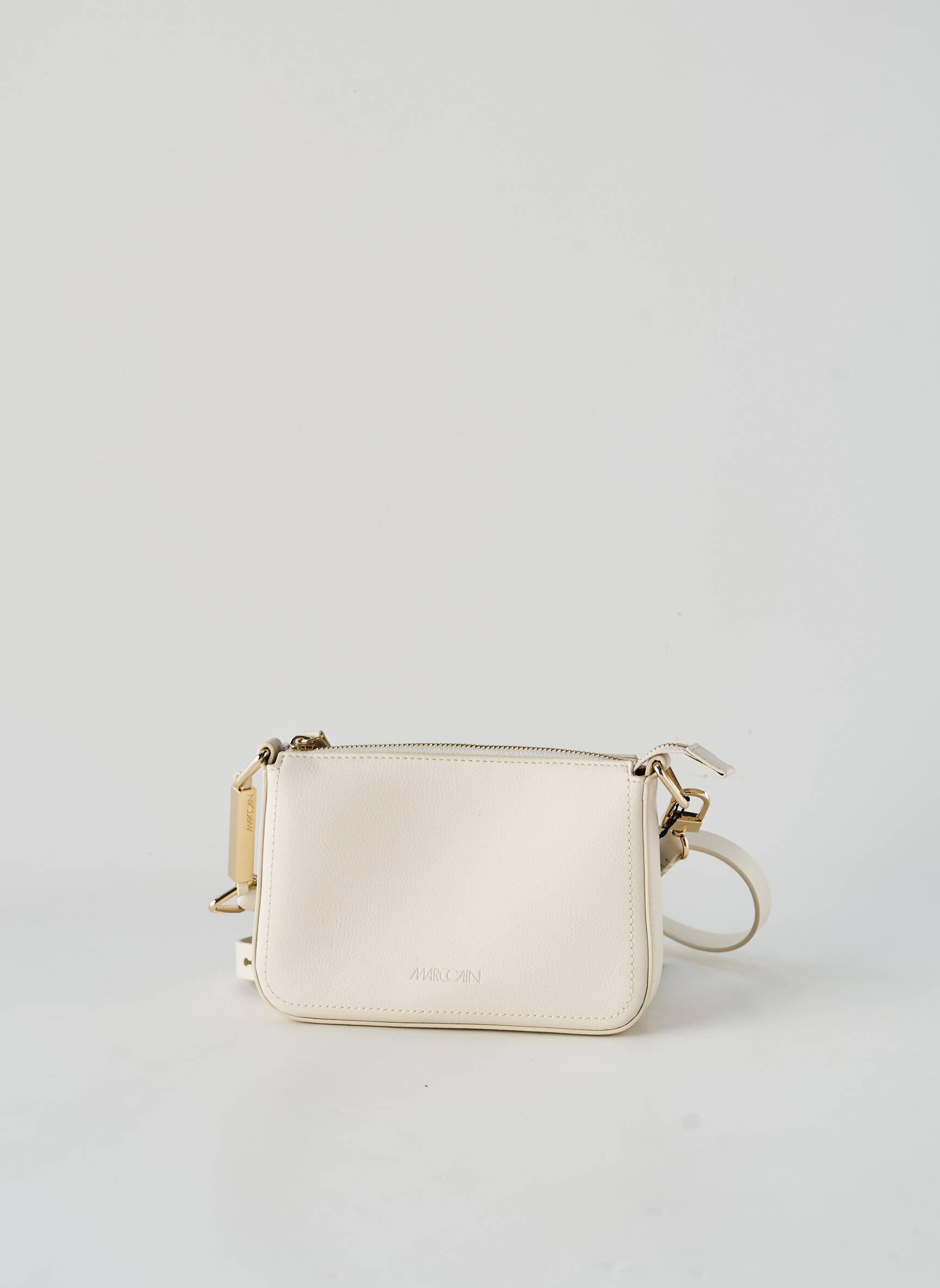 Sac fermeture zippée forme rectangulaire beige MARC CAIN femme
