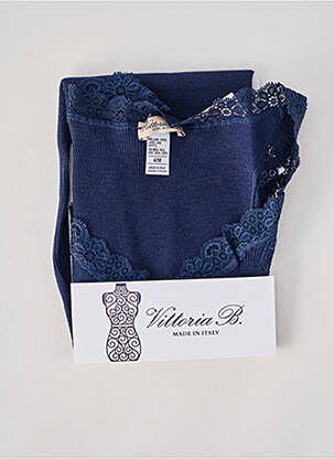 Top/caraco stretch bleu VITTORIA B femme